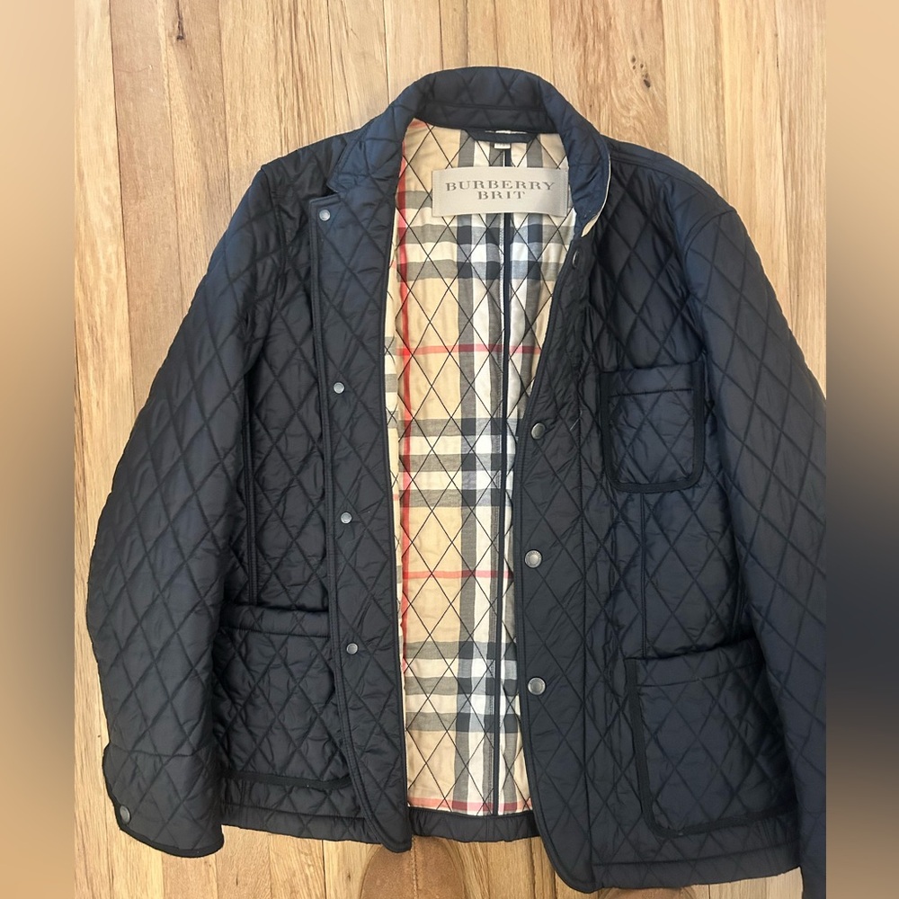 Burberry Brit Black and Beige Quilted Jacket